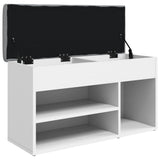 Shoe Bench White 82x32x45.5 cm Engineered Wood - 45-Degree Angle