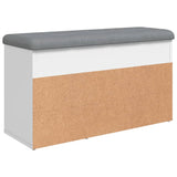 Shoe Bench White 82x32x45.5 cm Engineered Wood - Low Angle