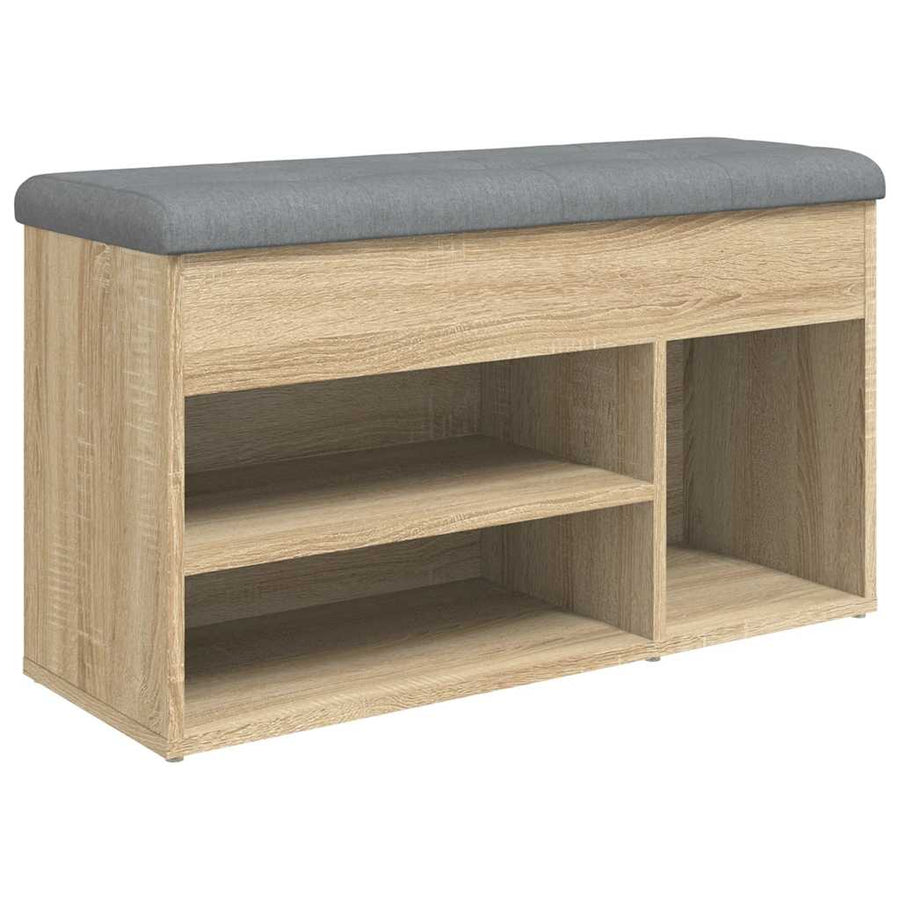 Shoe Bench Sonoma Oak 82x32x45,5 cm Engineered Wood