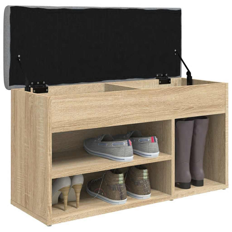 Shoe Bench Sonoma Oak 82x32x45,5 cm Engineered Wood