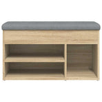 Shoe Bench Sonoma Oak 82x32x45,5 cm Engineered Wood
