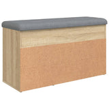 Shoe Bench Sonoma Oak 82x32x45,5 cm Engineered Wood - Low Angle