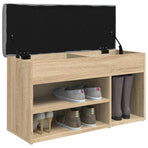 Shoe Bench Sonoma Oak 82x32x45,5 cm Engineered Wood