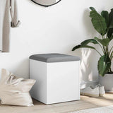 Storage Bench White 42x42x45 cm Engineered Wood
