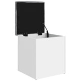 Storage Bench White 42x42x45 cm Engineered Wood - Side View