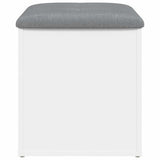 Storage Bench White 42x42x45 cm Engineered Wood - Top-Down View