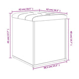 Storage Bench White 42x42x45 cm Engineered Wood