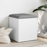 Storage Bench White 42x42x45 cm Engineered Wood