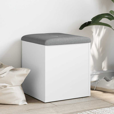 Storage Bench White 42x42x45 cm Engineered Wood