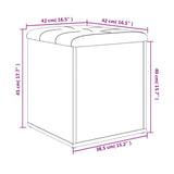 Storage Bench Sonoma Oak 42x42x45 cm Engineered Wood