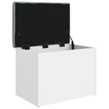Storage Bench White 62x42x45 cm Engineered Wood - Top-Down View
