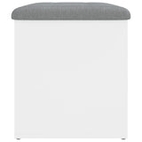 Storage Bench White 62x42x45 cm Engineered Wood - Close-Up Angle