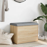 Storage Bench Sonoma Oak 62x42x45 cm Engineered Wood - Side View