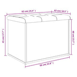 Storage Bench Sonoma Oak 62x42x45 cm Engineered Wood