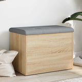 Storage Bench Sonoma Oak 62x42x45 cm Engineered Wood