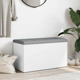 Storage Bench White 82x42x45 cm Engineered Wood