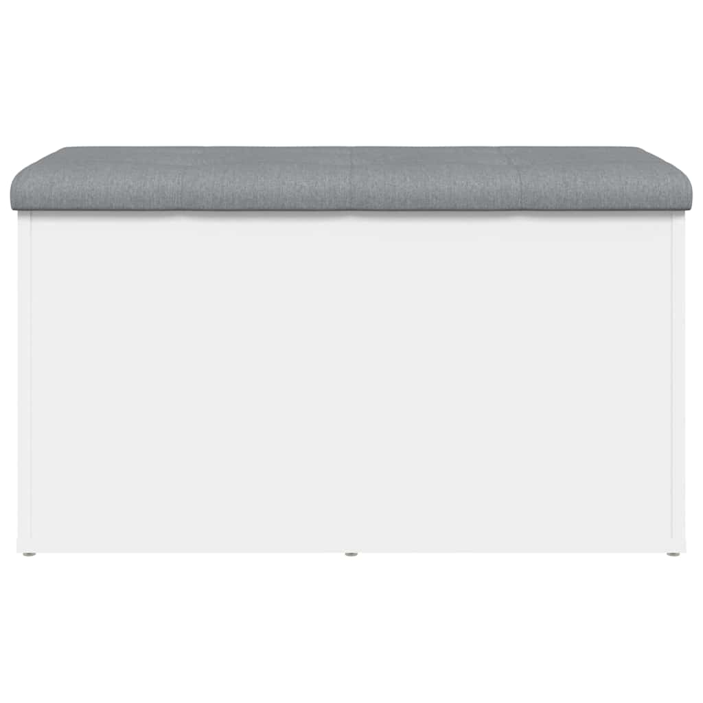 Storage Bench White 82x42x45 cm Engineered Wood