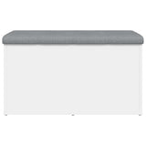 Storage Bench White 82x42x45 cm Engineered Wood - 45-Degree Angle