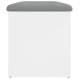 Storage Bench White 82x42x45 cm Engineered Wood - Rear View