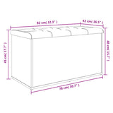 Storage Bench White 82x42x45 cm Engineered Wood