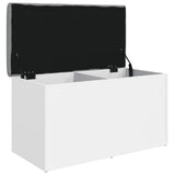 Storage Bench White 82x42x45 cm Engineered Wood - Front View