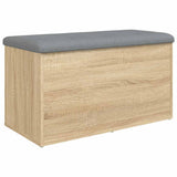 Storage Bench Sonoma Oak 82x42x45 cm Engineered Wood - Front View