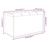 Storage Bench Sonoma Oak 82x42x45 cm Engineered Wood
