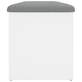 Storage Bench White 102x42x45 cm Engineered Wood