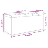 Storage Bench White 102x42x45 cm Engineered Wood