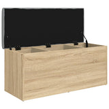 Storage Bench Sonoma Oak 102x42x45 cm Engineered Wood - Top-Down View