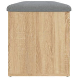 Storage Bench Sonoma Oak 102x42x45 cm Engineered Wood - Close-Up Angle