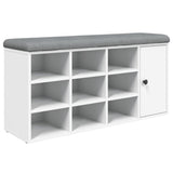 Shoe Bench White 102x32x50 cm Engineered Wood