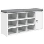 Shoe Bench White 102x32x50 cm Engineered Wood