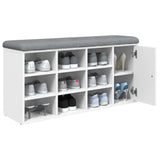 Shoe Bench White 102x32x50 cm Engineered Wood