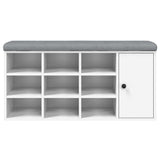 Shoe Bench White 102x32x50 cm Engineered Wood