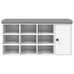 Shoe Bench White 102x32x50 cm Engineered Wood