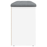 Shoe Bench White 102x32x50 cm Engineered Wood