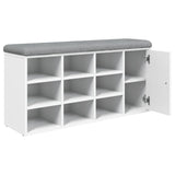 Shoe Bench White 102x32x50 cm Engineered Wood
