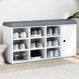 Shoe Bench White 102x32x50 cm Engineered Wood