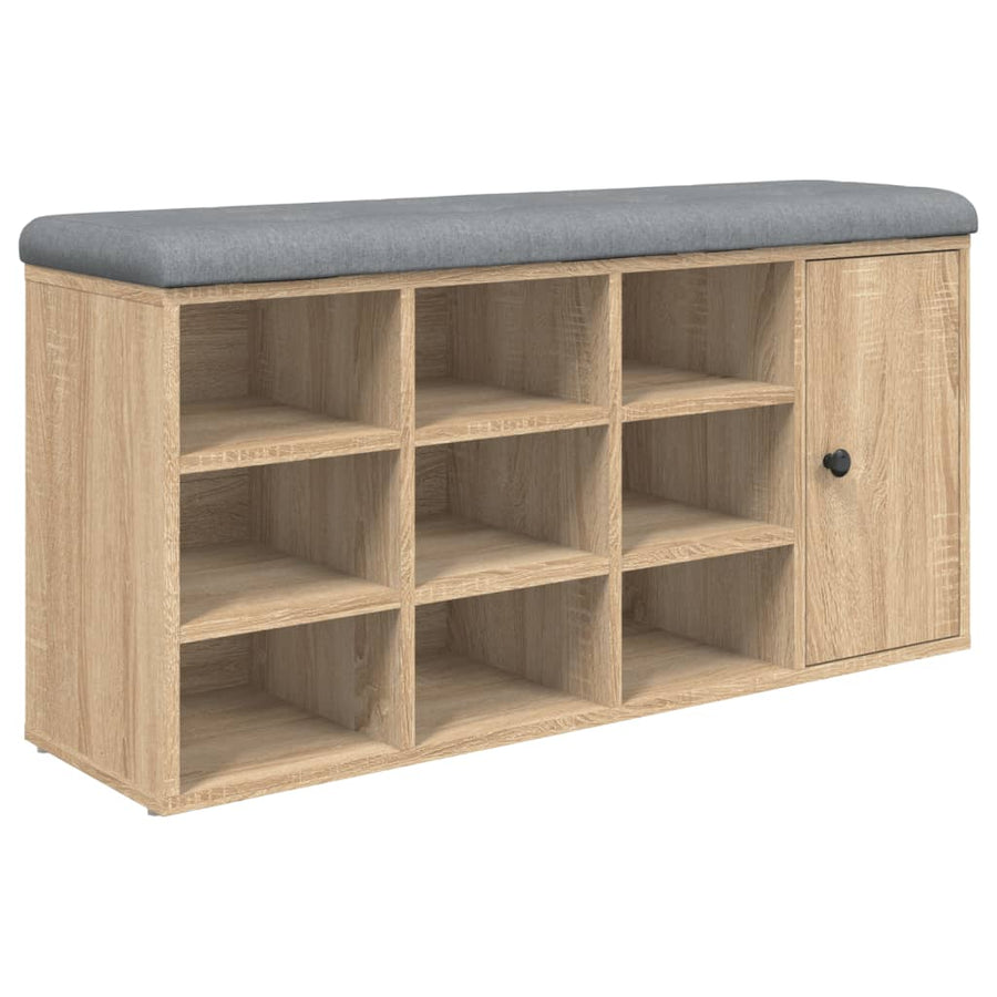 Shoe Bench Sonoma Oak 102x32x50 cm Engineered Wood