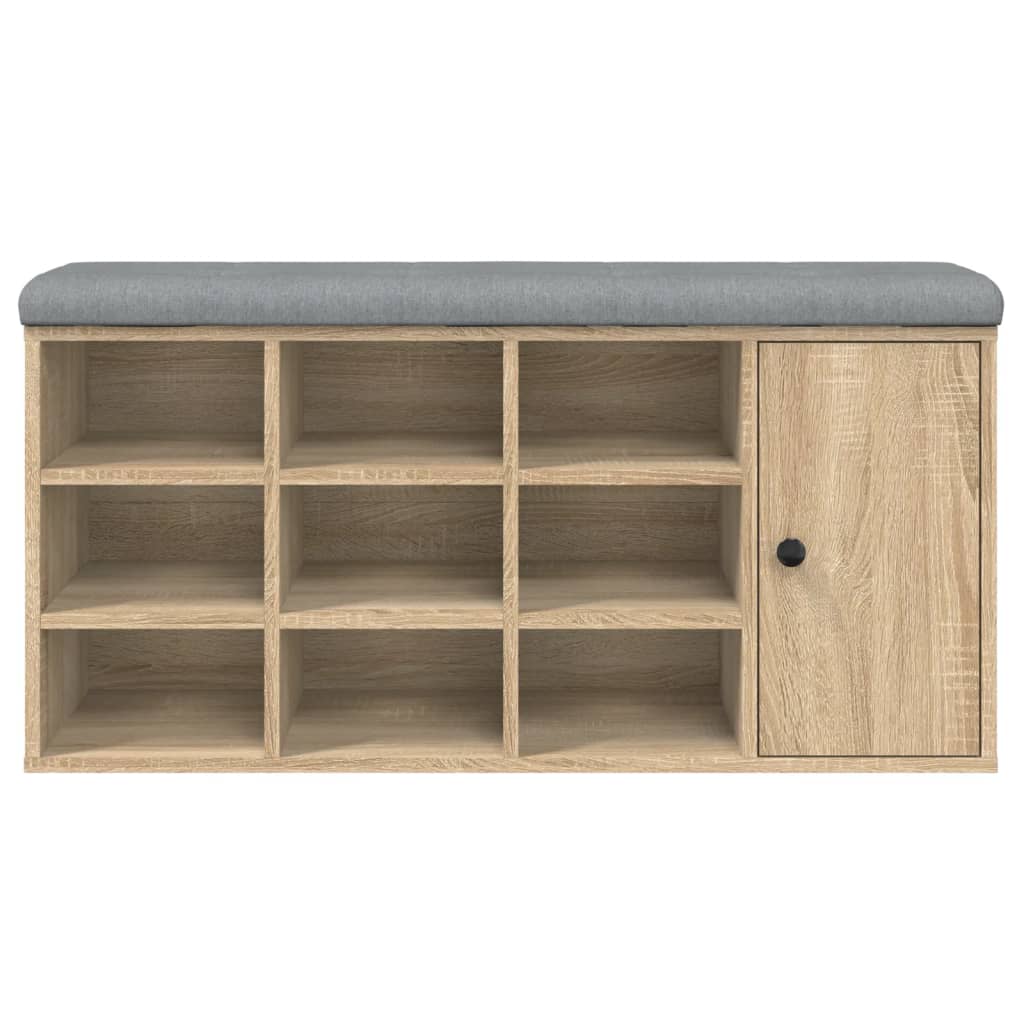 Shoe Bench Sonoma Oak 102x32x50 cm Engineered Wood