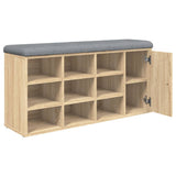 Shoe Bench Sonoma Oak 102x32x50 cm Engineered Wood