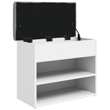 Shoe Bench White 62x32x50 cm Engineered Wood