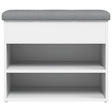 Shoe Bench White 62x32x50 cm Engineered Wood