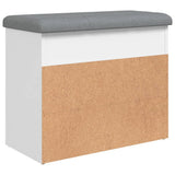 Shoe Bench White 62x32x50 cm Engineered Wood