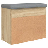 Shoe Bench Sonoma Oak 62x32x50 cm Engineered Wood - Low Angle