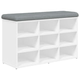 Shoe Bench White 82x32x50 cm Engineered Wood
