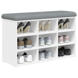 Shoe Bench White 82x32x50 cm Engineered Wood