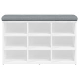 Shoe Bench White 82x32x50 cm Engineered Wood