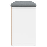Shoe Bench White 82x32x50 cm Engineered Wood